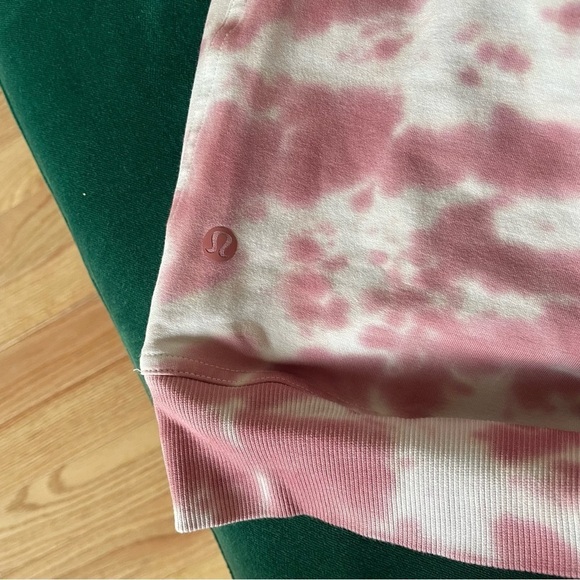 Lululemon All Yours Hoodie Marmoleado Tie Dye Brier Rose Pink Fleece EUC Size 4 - Picture 10 of 12